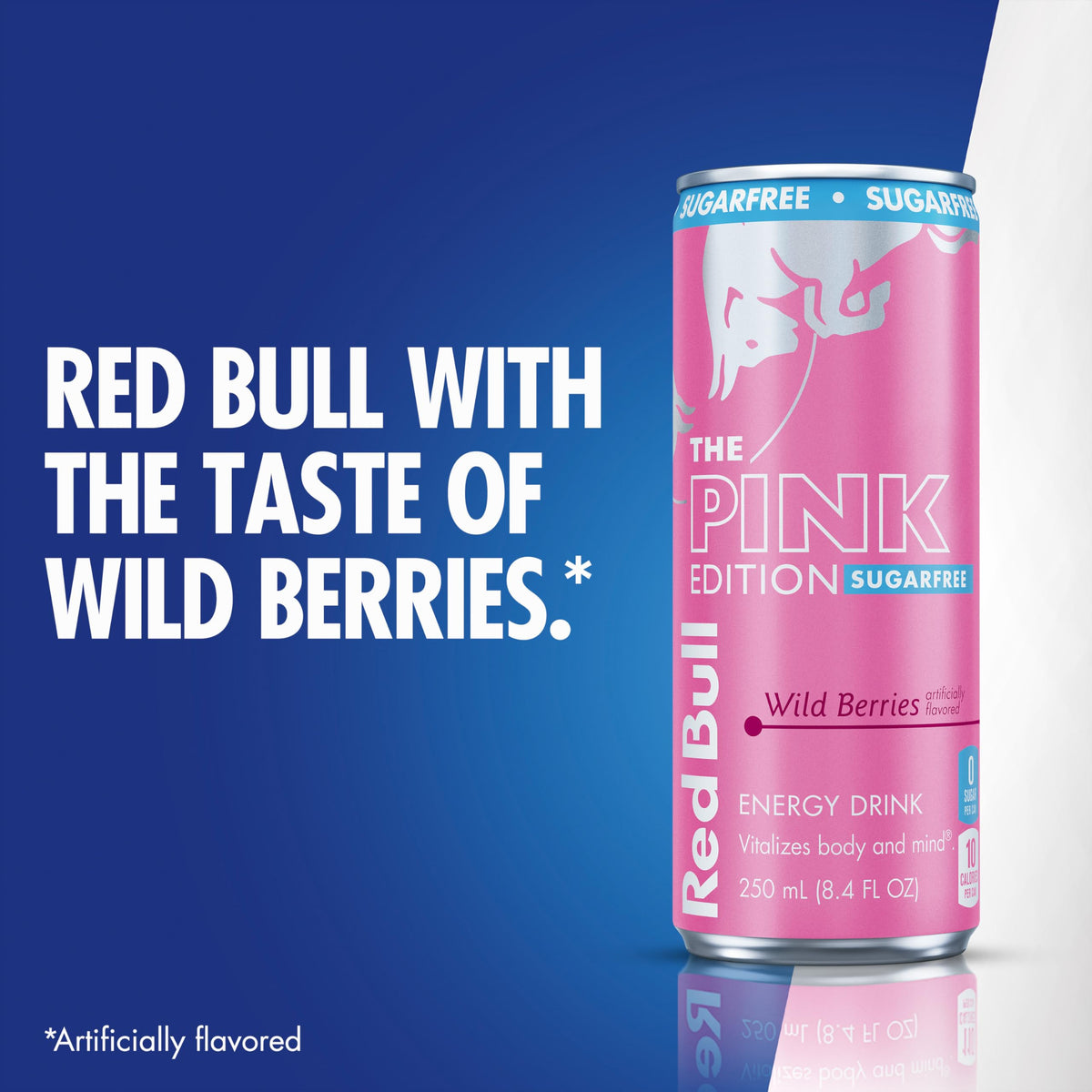 Red Bull Pink Edition Sugar-Free Energy Drink – Wild Berries, 80 mg Caffeine, Pack of 24