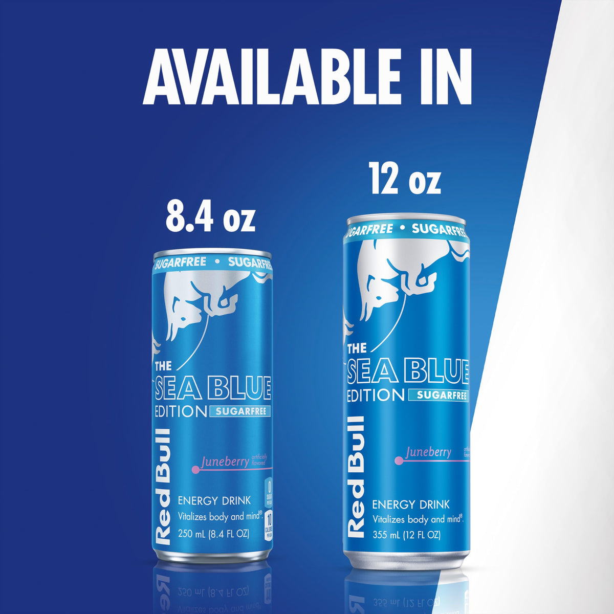 Red Bull Sea Blue Edition Sugar-Free Energy Drink – Juneberry, 80 mg Caffeine, 24-Can Pack