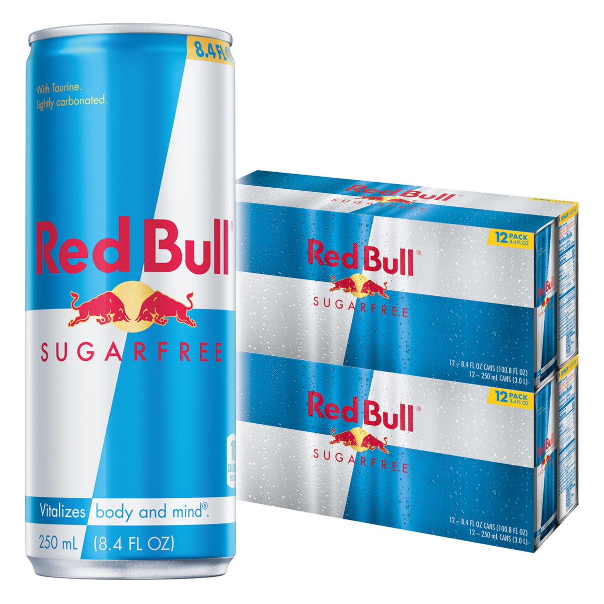 Red Bull Sugar Free Energy Drink – 80 mg Caffeine, Taurine & B Vitamins | Pack of 24 (8.4 oz each)