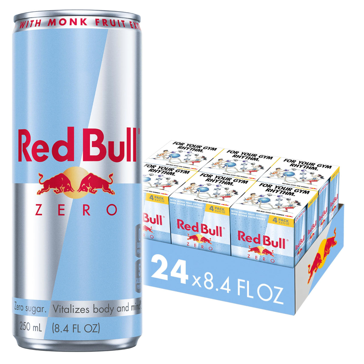 Red Bull Zero Energy Drink 8.4 fl oz | 80 mg Caffeine, Taurine & B Vitamins | Pack of 24