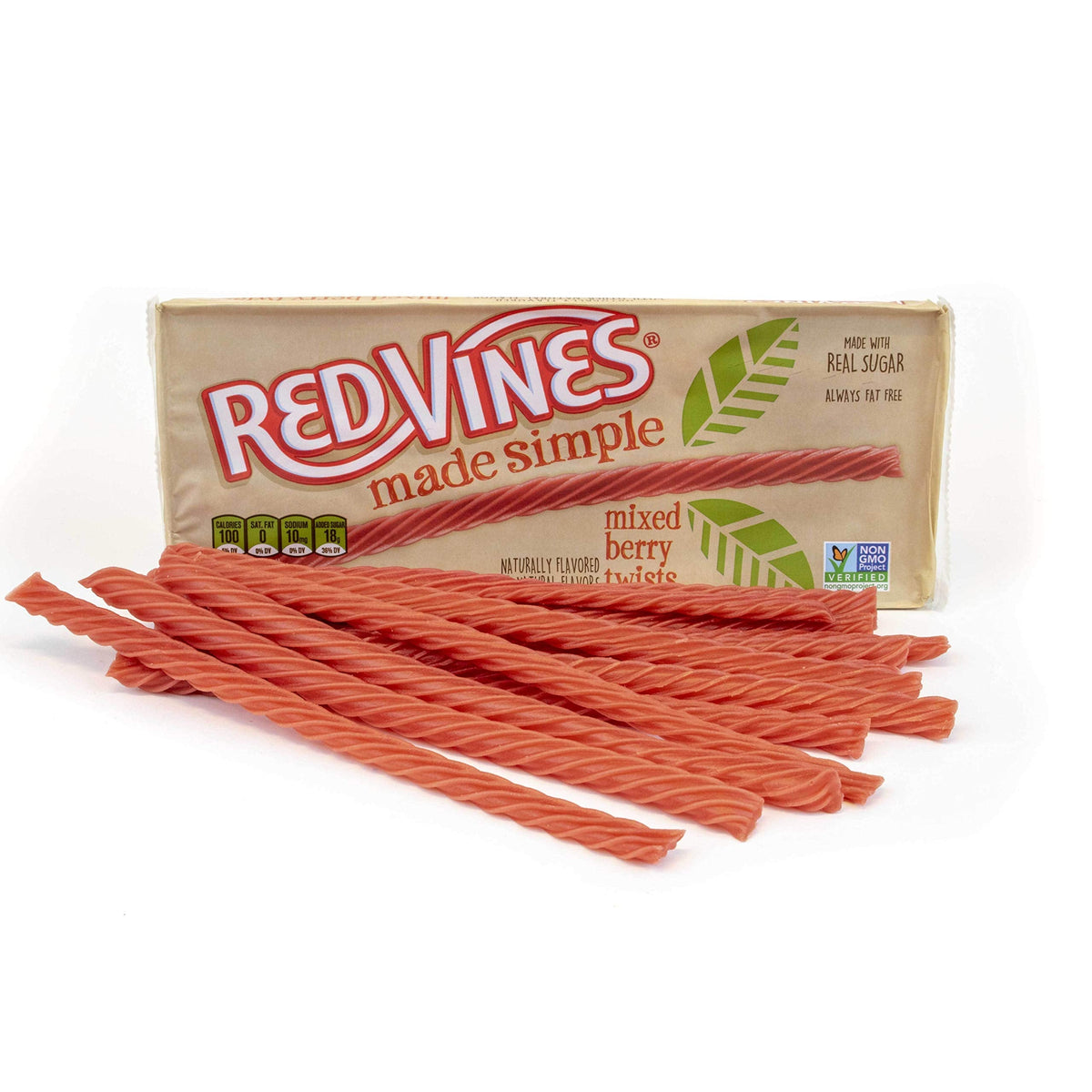 Red Vines Made Simple Licorice Twists – Mixed Berry, Soft & Chewy, 4oz Tray (9 Pack)