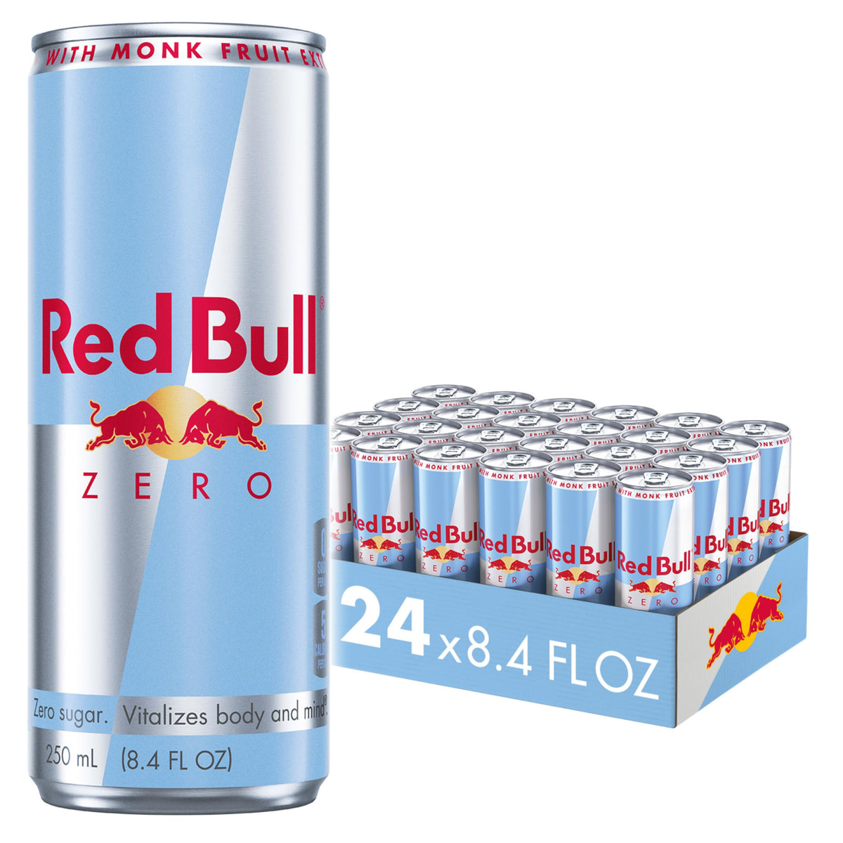Red Bull Zero Energy Drink 8.4 fl oz – 80 mg Caffeine, Taurine & B Vitamins | Case of 24