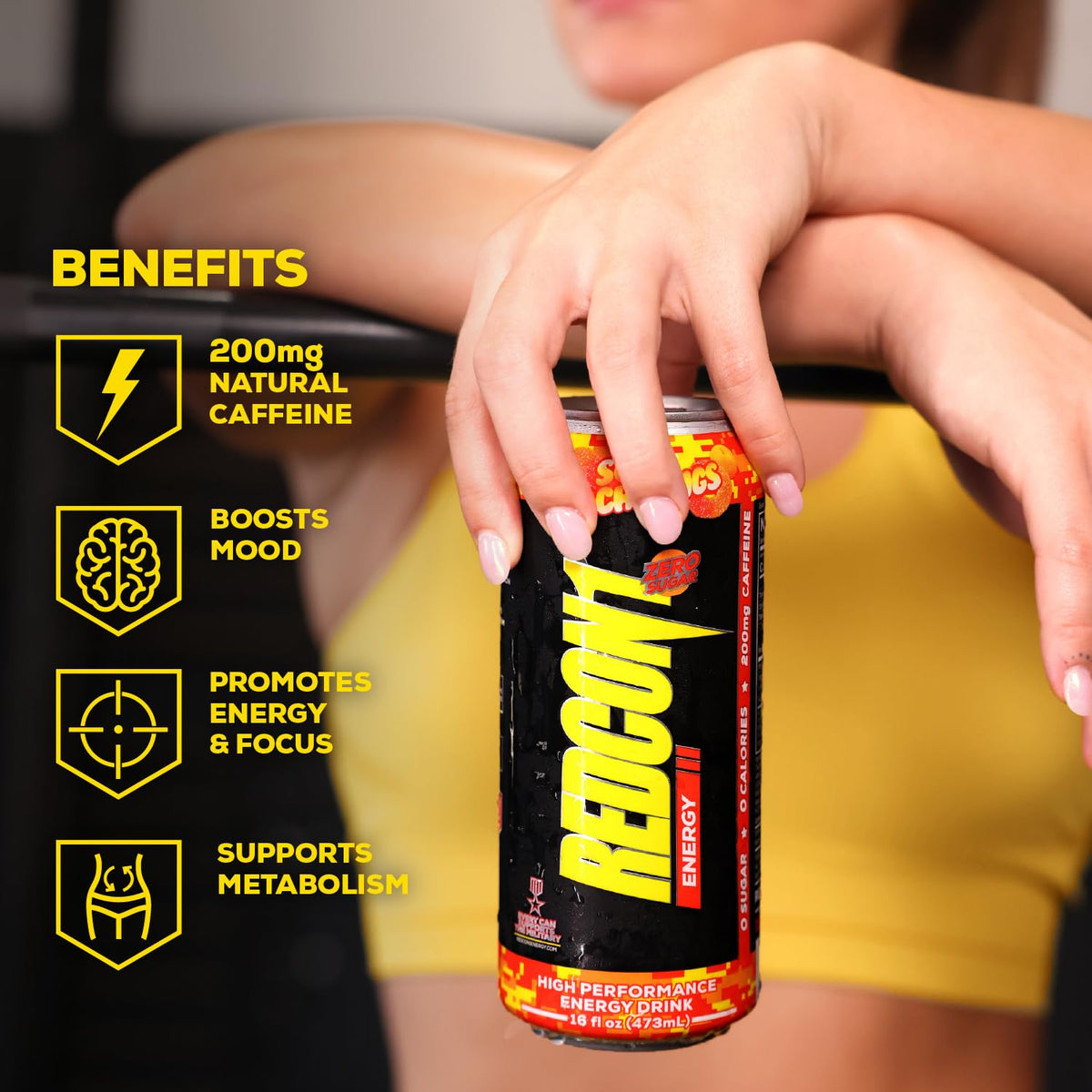 RedCon1 High Performance Energy Drink – 200mg Caffeine, 1g L-Carnitine