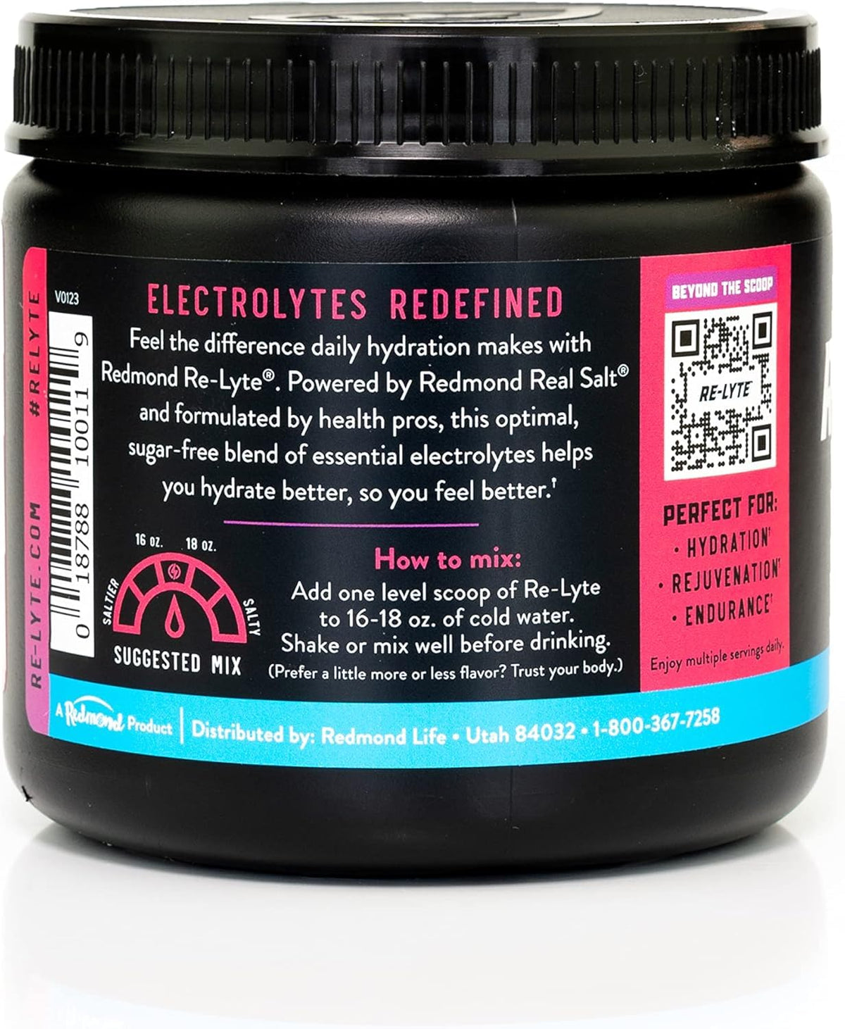 REDMOND Re-Lyte Hydration – Calorie-Free Electrolyte Drink for Everyday Hydration