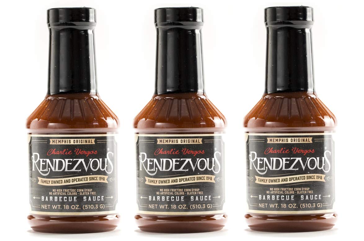 Rendezvous BBQ Sauce – Charlie Vergos Rendezvous Memphis Famous Barbecue Sauce 3-Pack, 18 oz Each