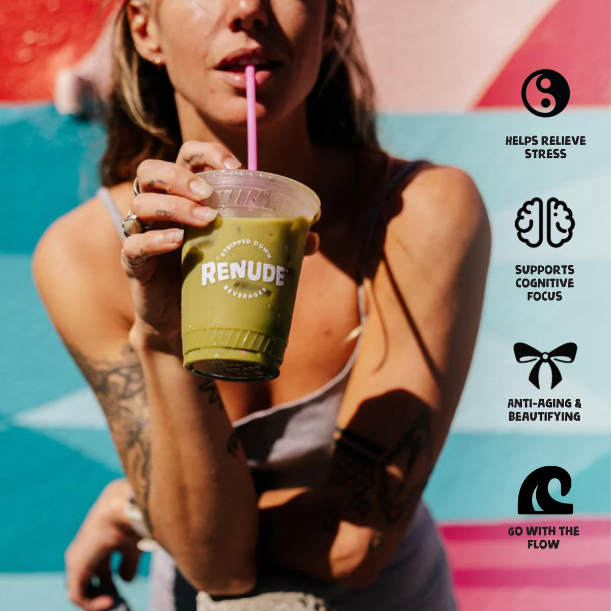 Renude Chaga Matcha - Ceremonial Matcha & Wild Chaga Powder for Energy & Adaptogens