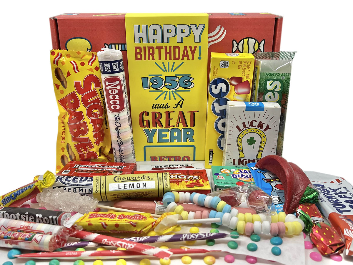 RETRO CANDY YUM ~ 1956 70th Birthday Gift Box – Nostalgic Childhood Candy