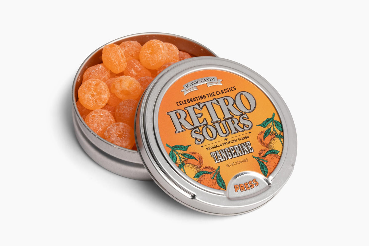 Retro Sours Tangerine - Hard Tangy Candy (8-pack) | Iconic Candy