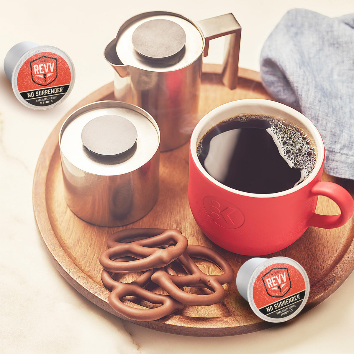REVV No Surrender Keurig Pods – Dark Roast Coffee, 48-Count | Orthodox Union Kosher