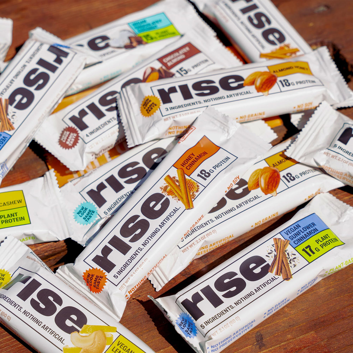Rise Whey Protein Bars - Chocolatey Almond | 15g Protein, 4-Ingredient Gluten Free Snack