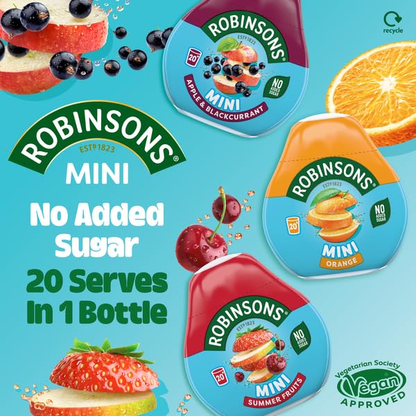 Robinsons Mini - No Added Sugar, Low Calorie Orange, 6 Count