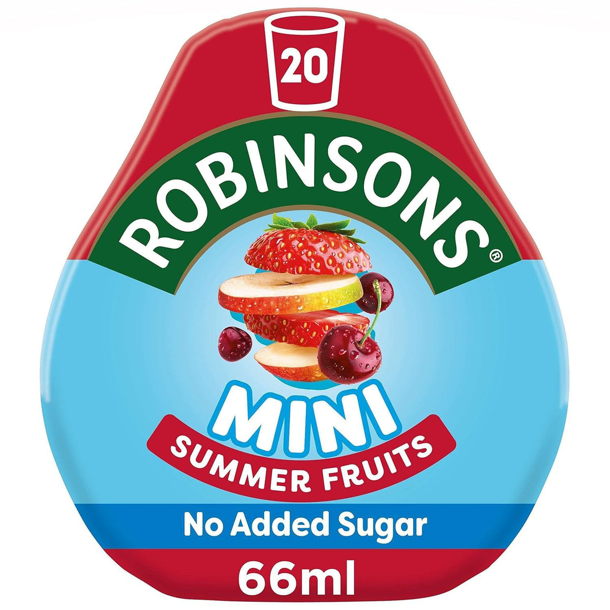 Robinsons Mini Summer Fruits On-The-Go Squash 66ml – Pack of 6, No Added Sugar