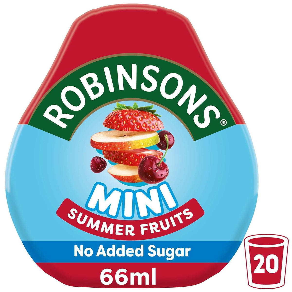 Robinsons Mini Summer Fruits On-The-Go Squash 66ml – Pack of 6, No Added Sugar