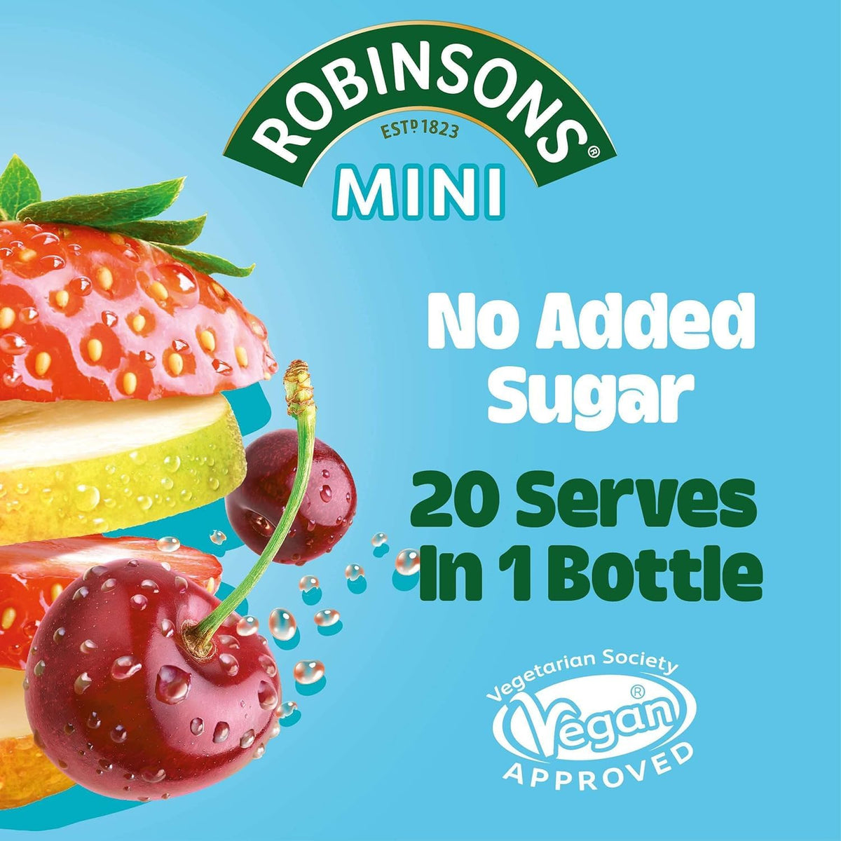 Robinsons Mini Summer Fruits On-The-Go Squash 66ml – Pack of 6, No Added Sugar