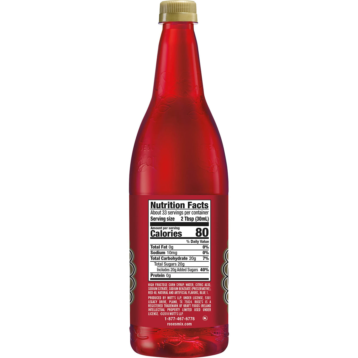 Rose's Grenadine 1 L Bottle (12 Pack) – Pomegranate Mixer for Cocktails & Mocktails | Trusted by Bartenders
