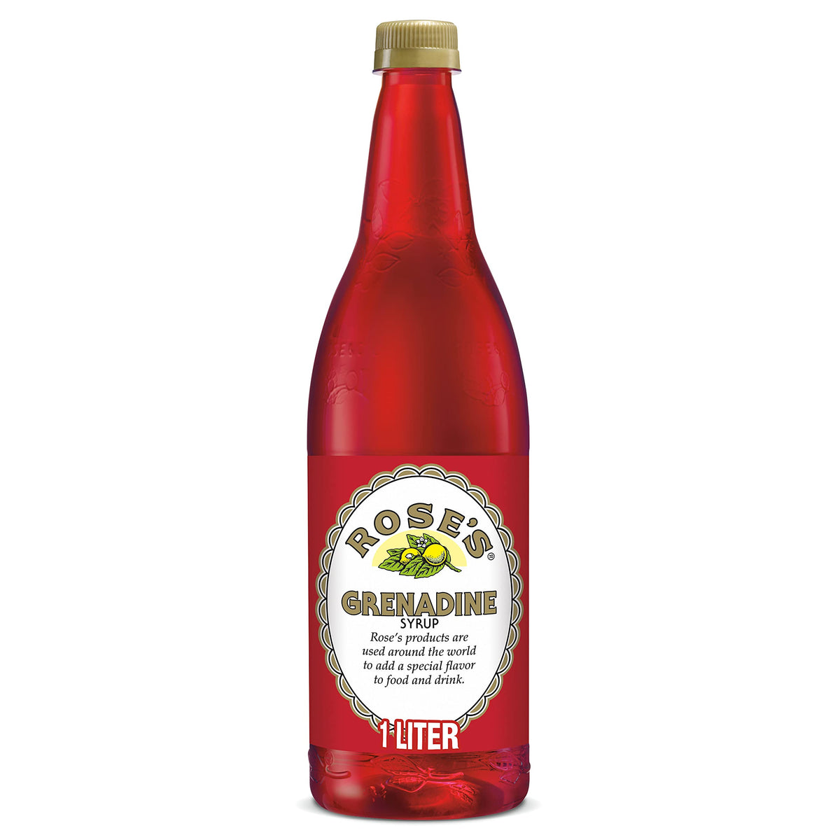 Rose's Grenadine 1 L Bottle (12 Pack) – Pomegranate Mixer for Cocktails & Mocktails | Trusted by Bartenders