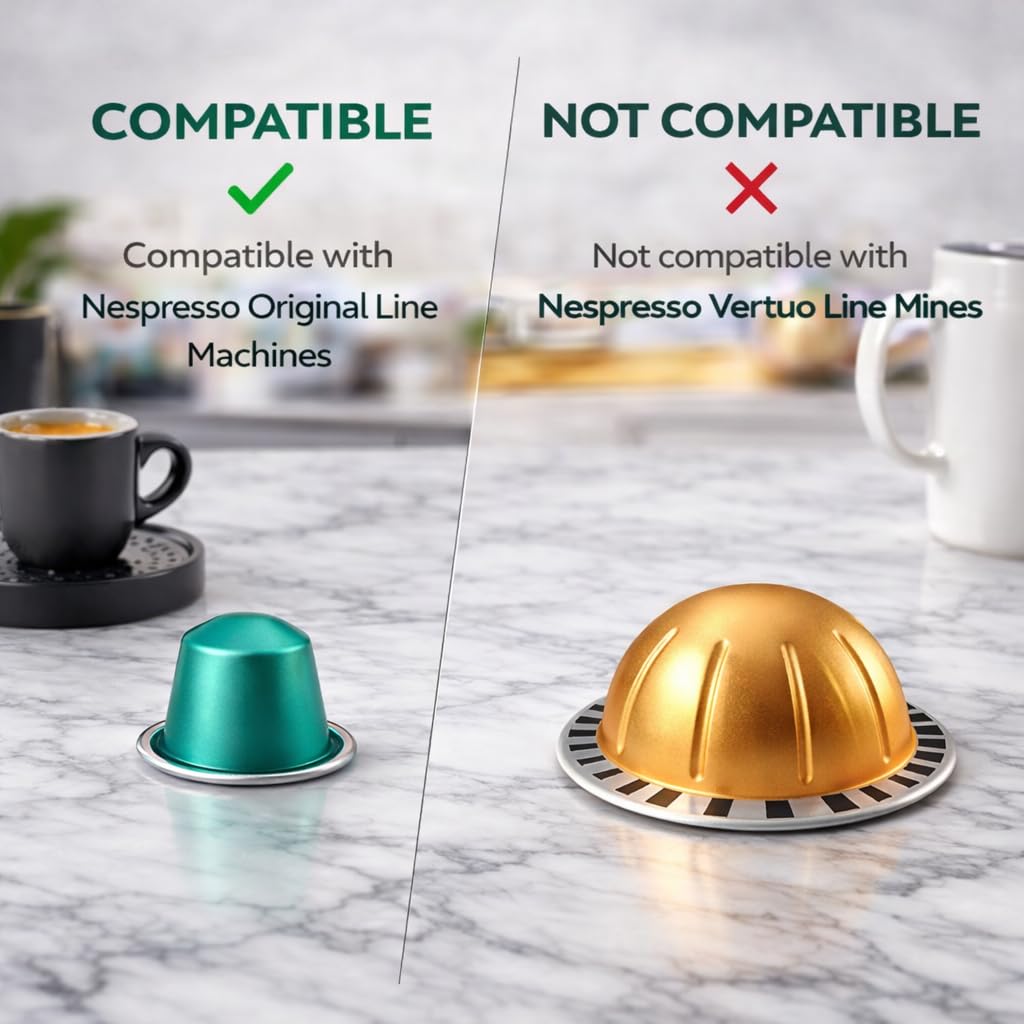 Rosso Caffè 60 Espresso Pods for Nespresso Original Machines - Vanilla, Creme Brulee & Caramel