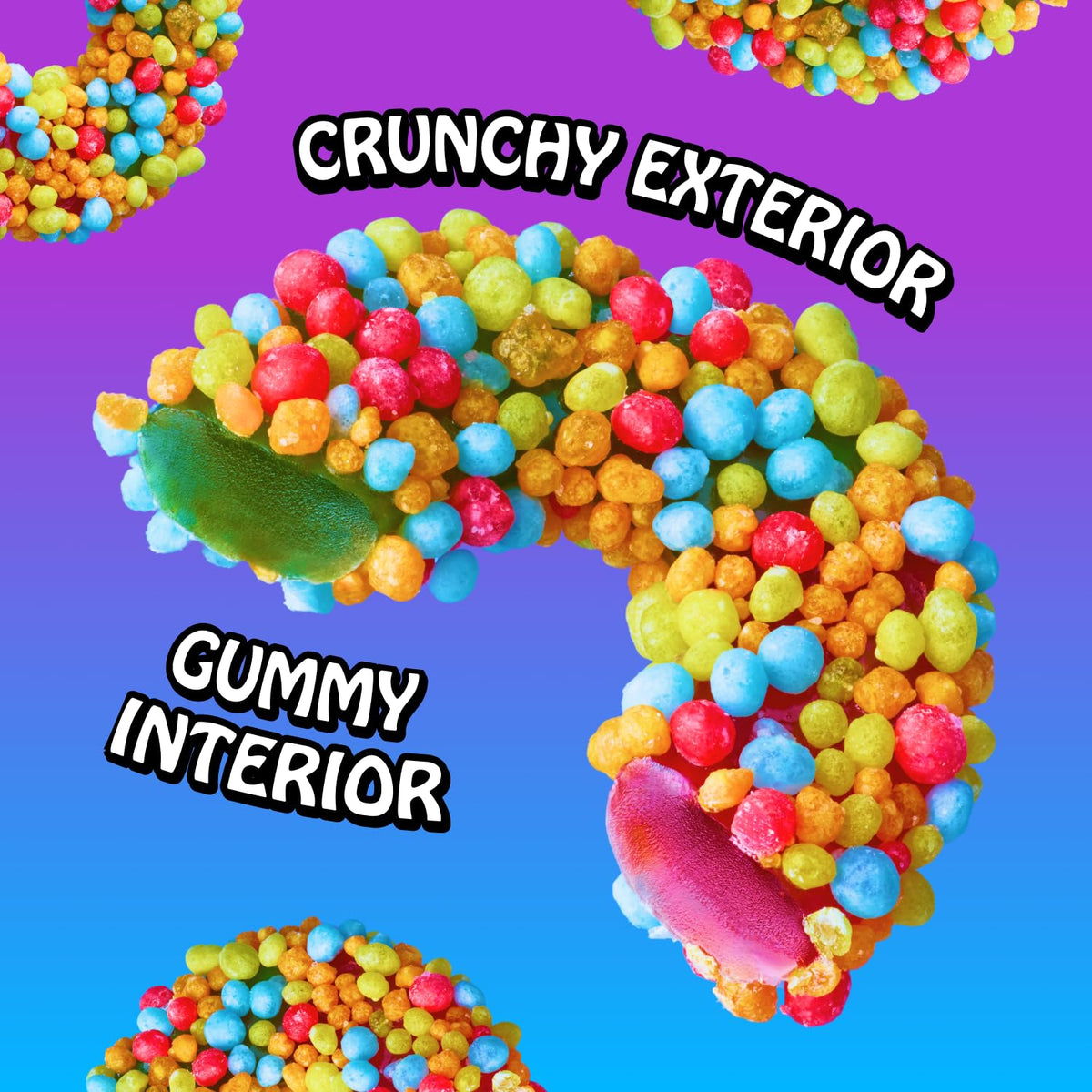 Rotten Original Gummy Cruncheez – Low Sugar, Gut-Friendly Prebiotic Fiber, Gluten Free Candy – 5.3 oz Share Pack (4 Pack)