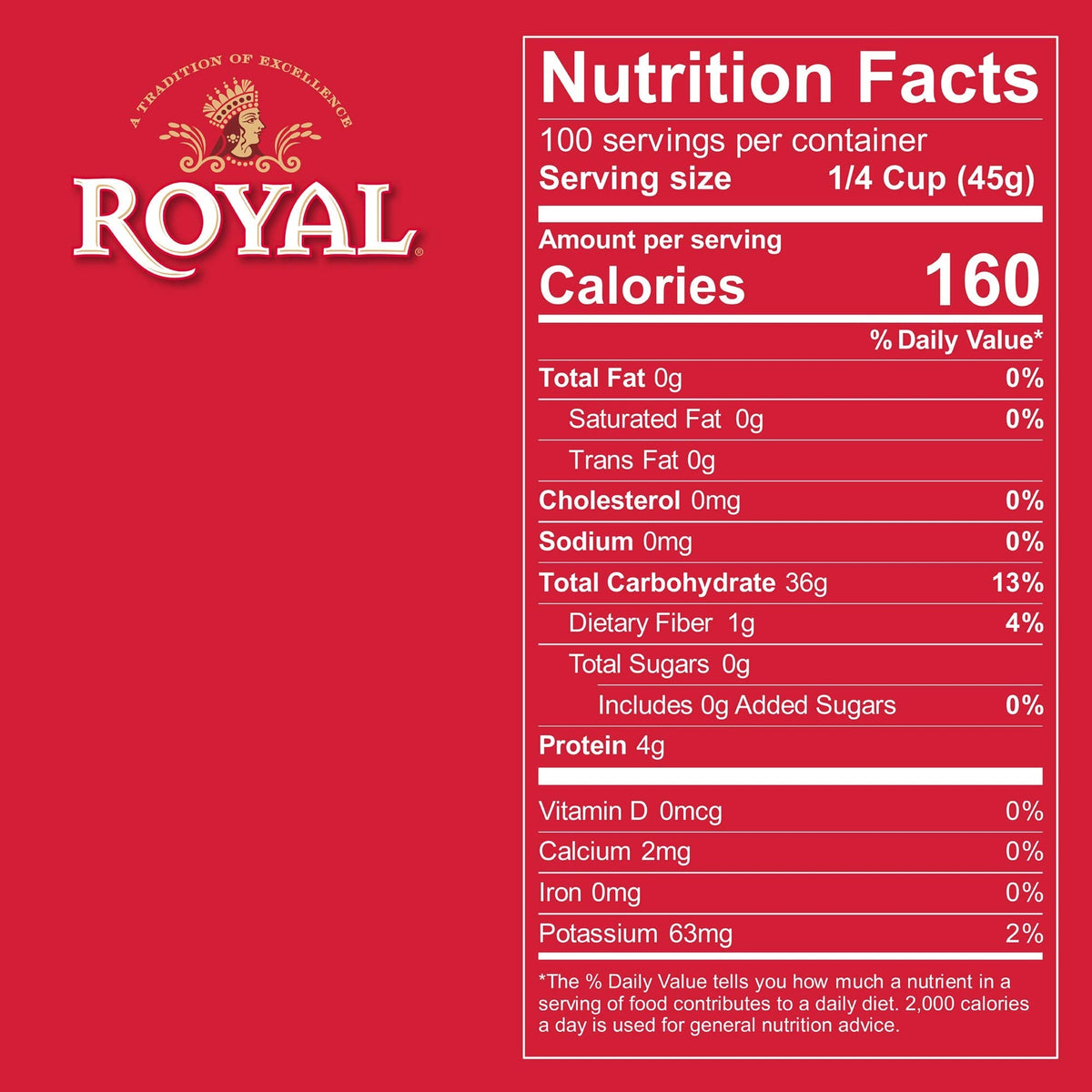 Royal Chef's Secret Basmati Rice - Premium Extra Long Grain White Rice (20 lb Bag)