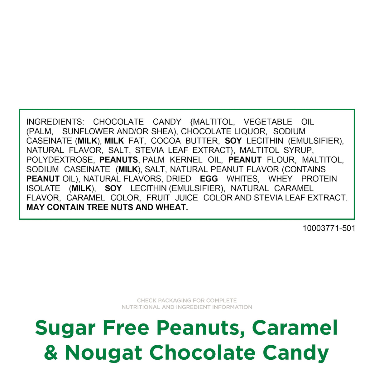Russell Stover Sugar Free Peanut, Caramel & Nougat Chocolate Candy – 2.4 oz Bag (Pack of 10)