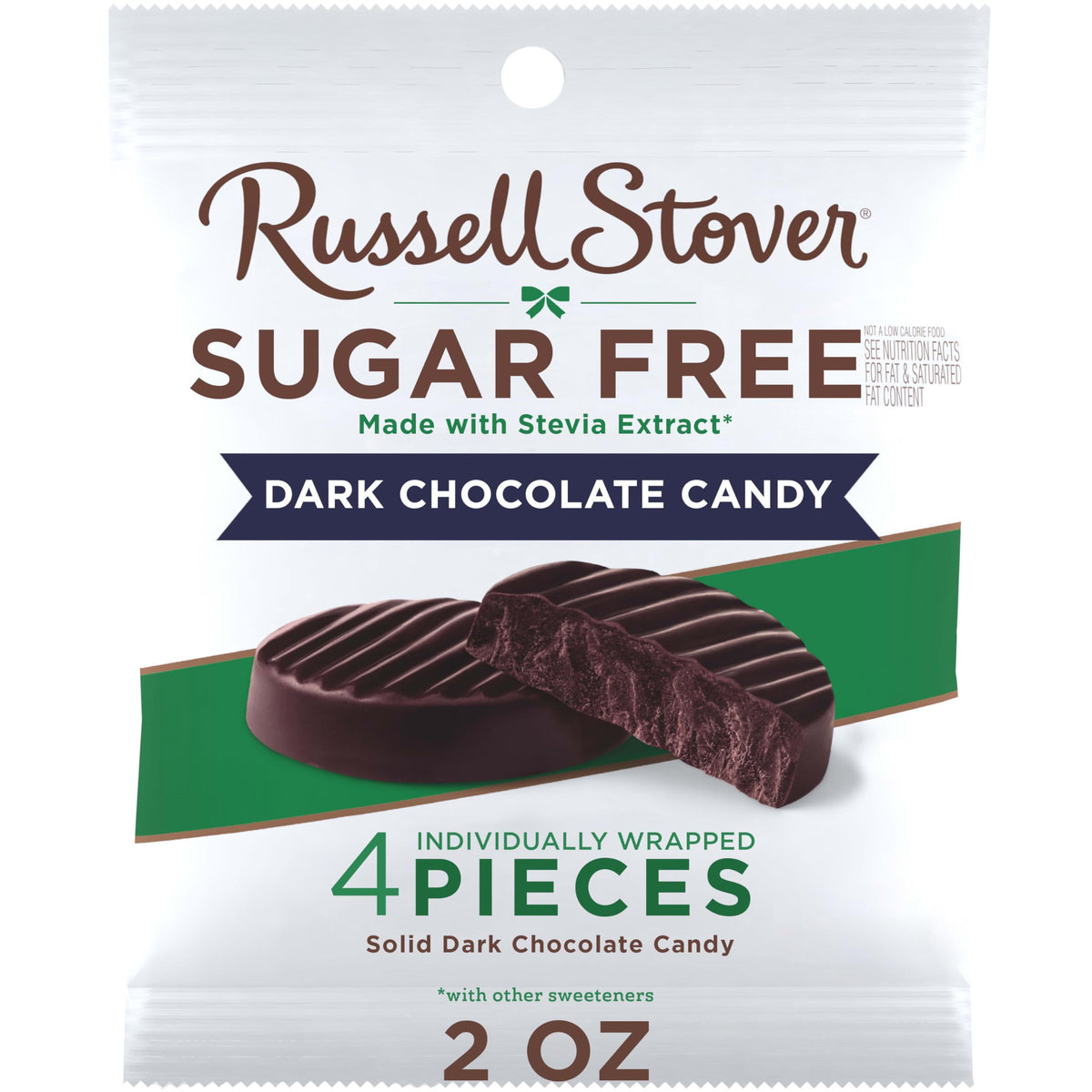 Russell Stover Sugar Free Dark Chocolate Medallions – 2 oz Bag (Pack of 10)