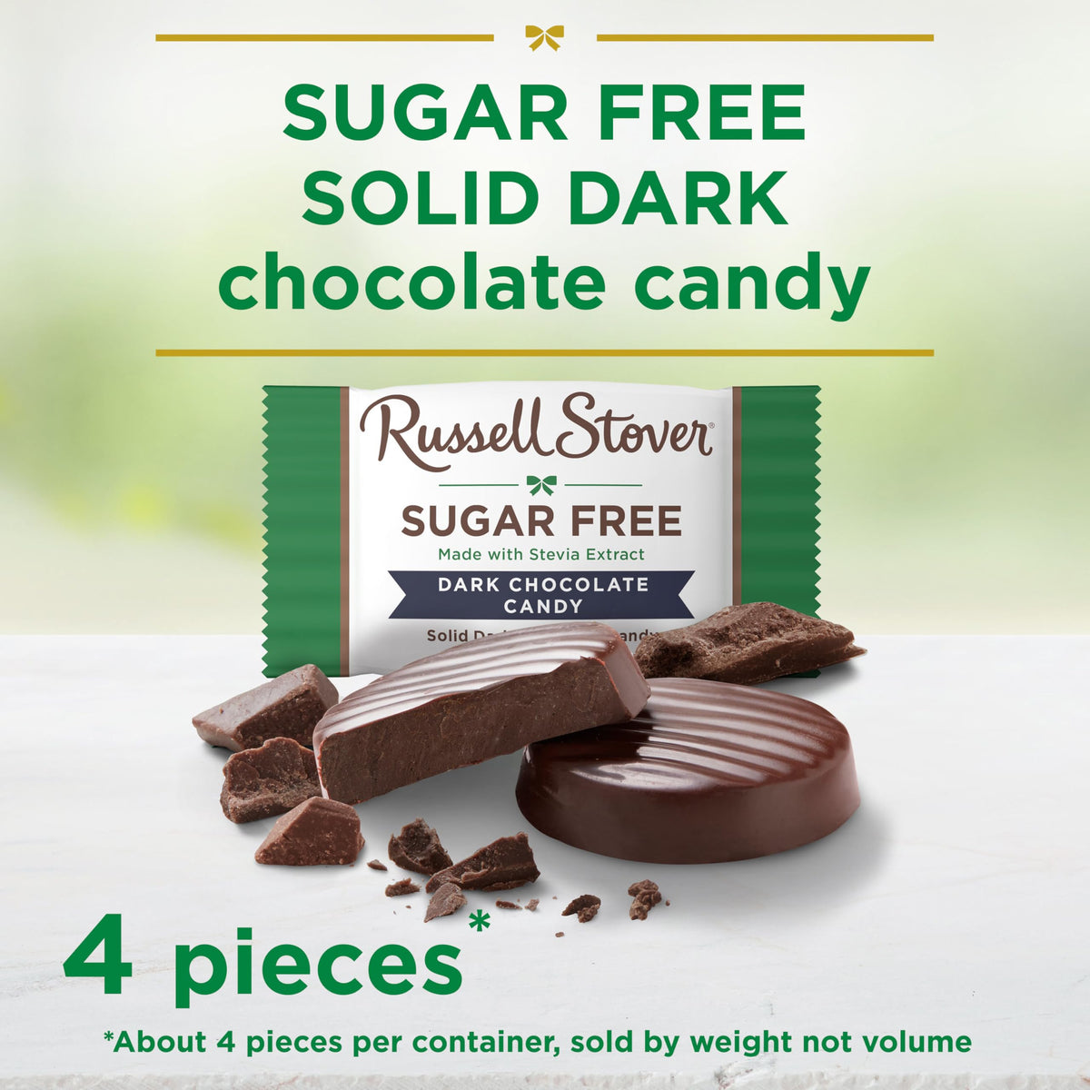 Russell Stover Sugar Free Dark Chocolate Medallions – 2 oz Bag (Pack of 10)