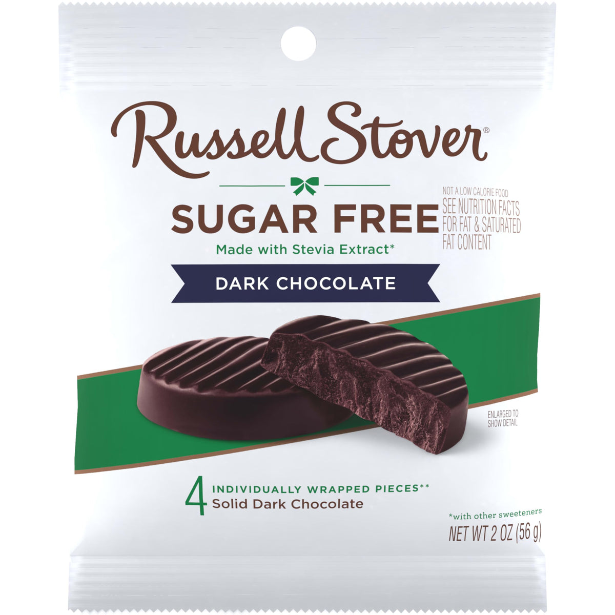 Russell Stover Sugar Free Dark Chocolate Medallions – 2 oz Bag (Pack of 10)