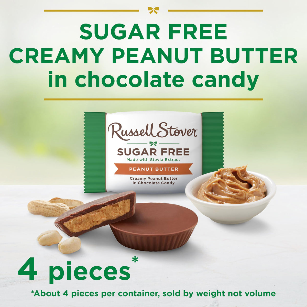 Russell Stover Sugar Free Peanut Butter Cups – 2.4 oz Bag (Pack of 10)