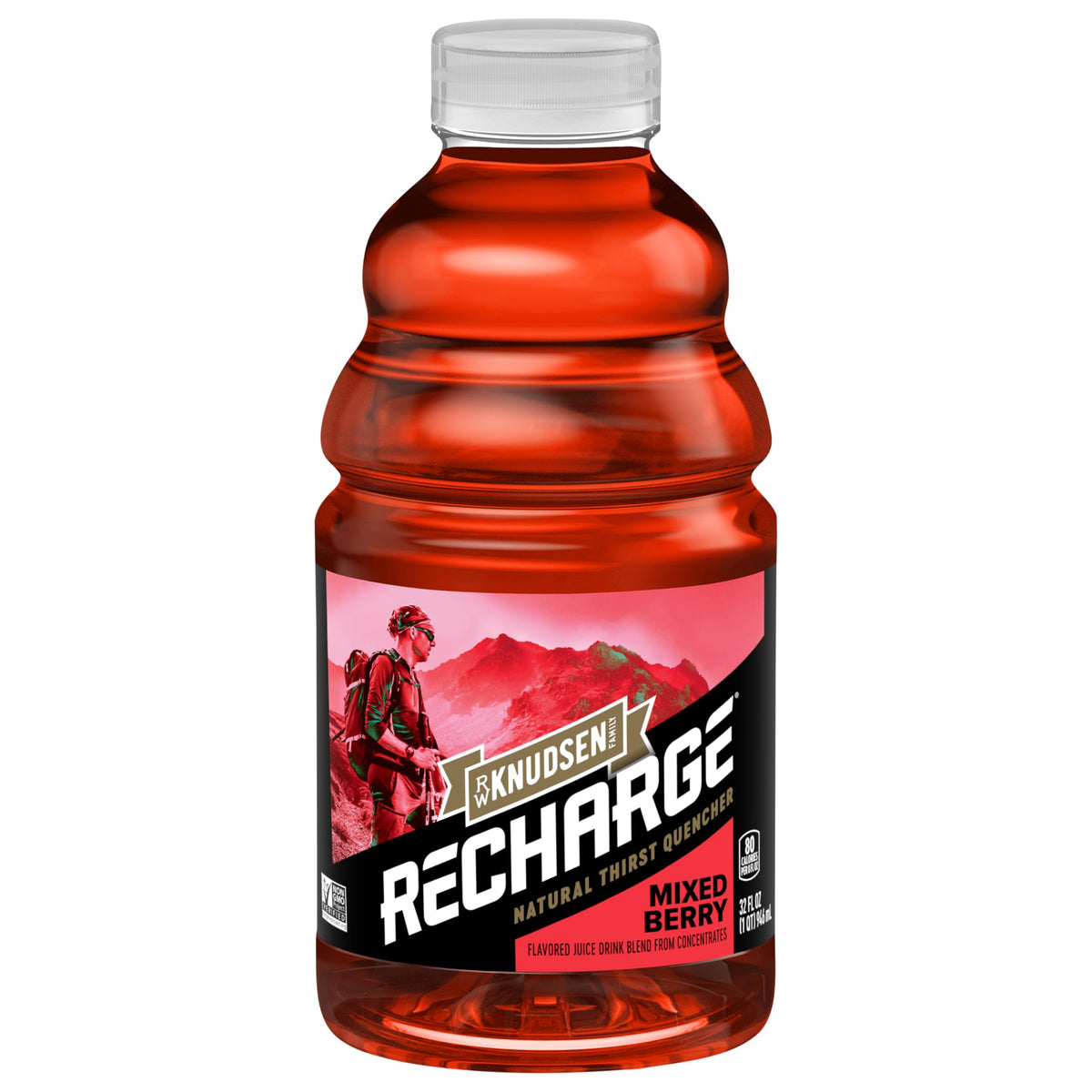 R.W. Knudsen Recharge Mixed Berry Sports Drink with Electrolytes - 32 fl oz (Pack of 6)