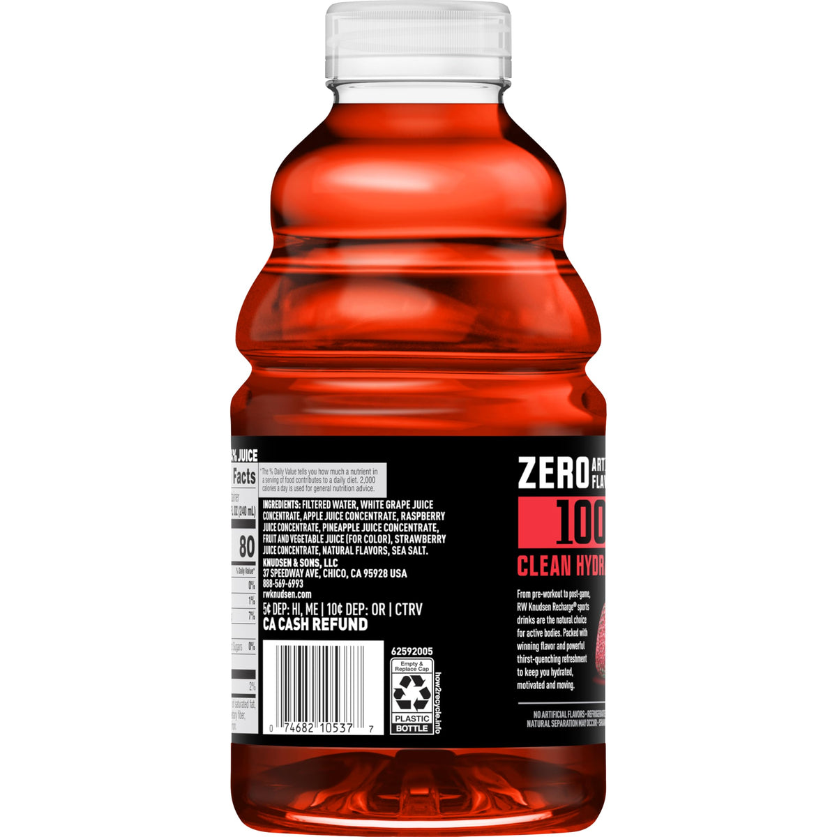 R.W. Knudsen Recharge Mixed Berry Sports Drink with Electrolytes - 32 fl oz (Pack of 6)