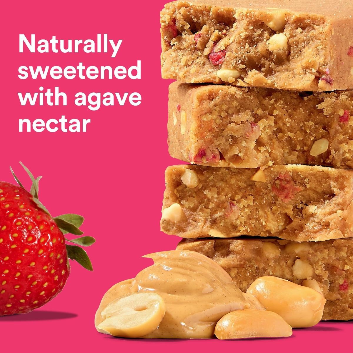 RXBAR High Protein Bars – Gluten Free, Strawberry Peanut Butter, 12 Bars (25.3oz Box)