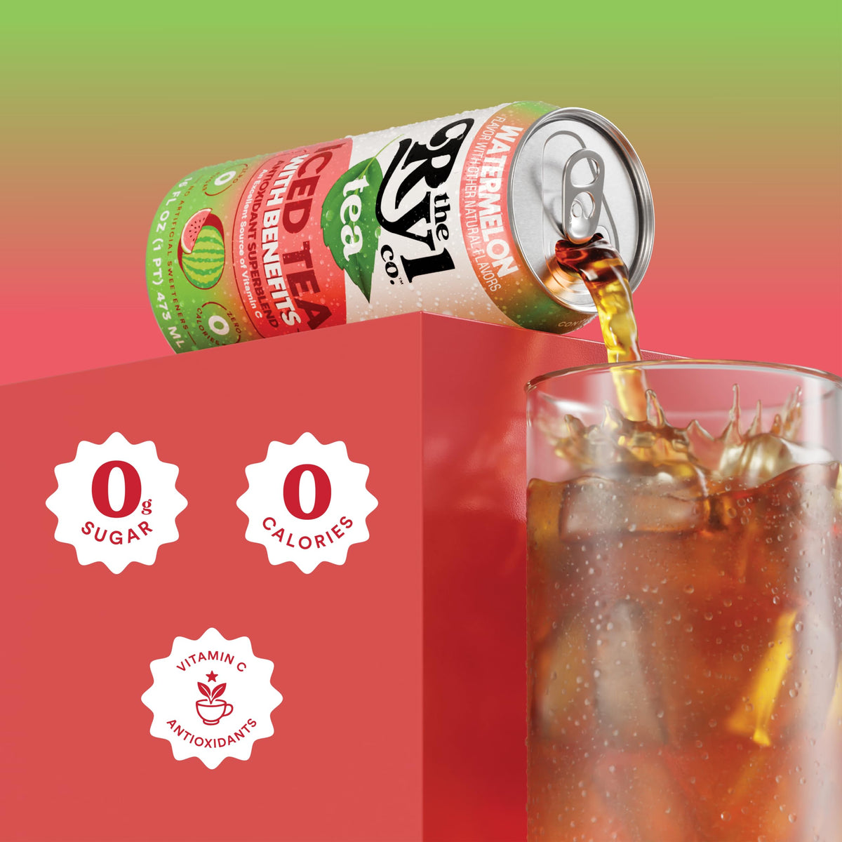 Ryl Iced Tea Watermelon – Zero Sugar, Low Calorie, Antioxidant Boost | The Ryl Co