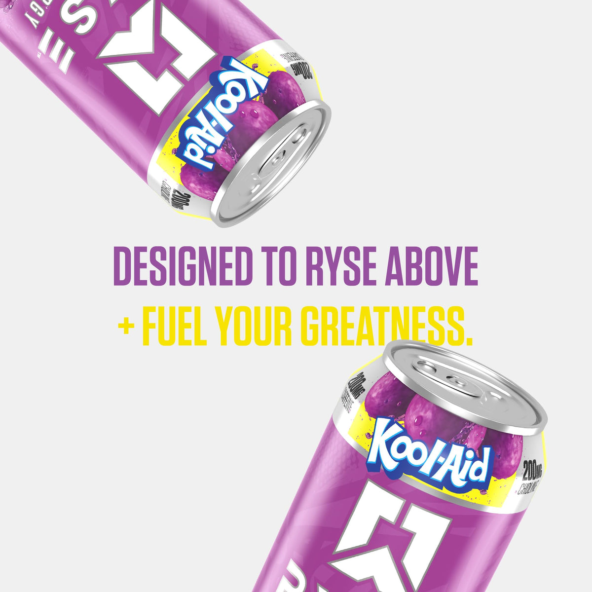 RYSE Fuel Energy Drink Kool-Aid Grape – Sugar Free, Vegan, Gluten Free | 200mg Caffeine, 16oz Can (12-Pack)