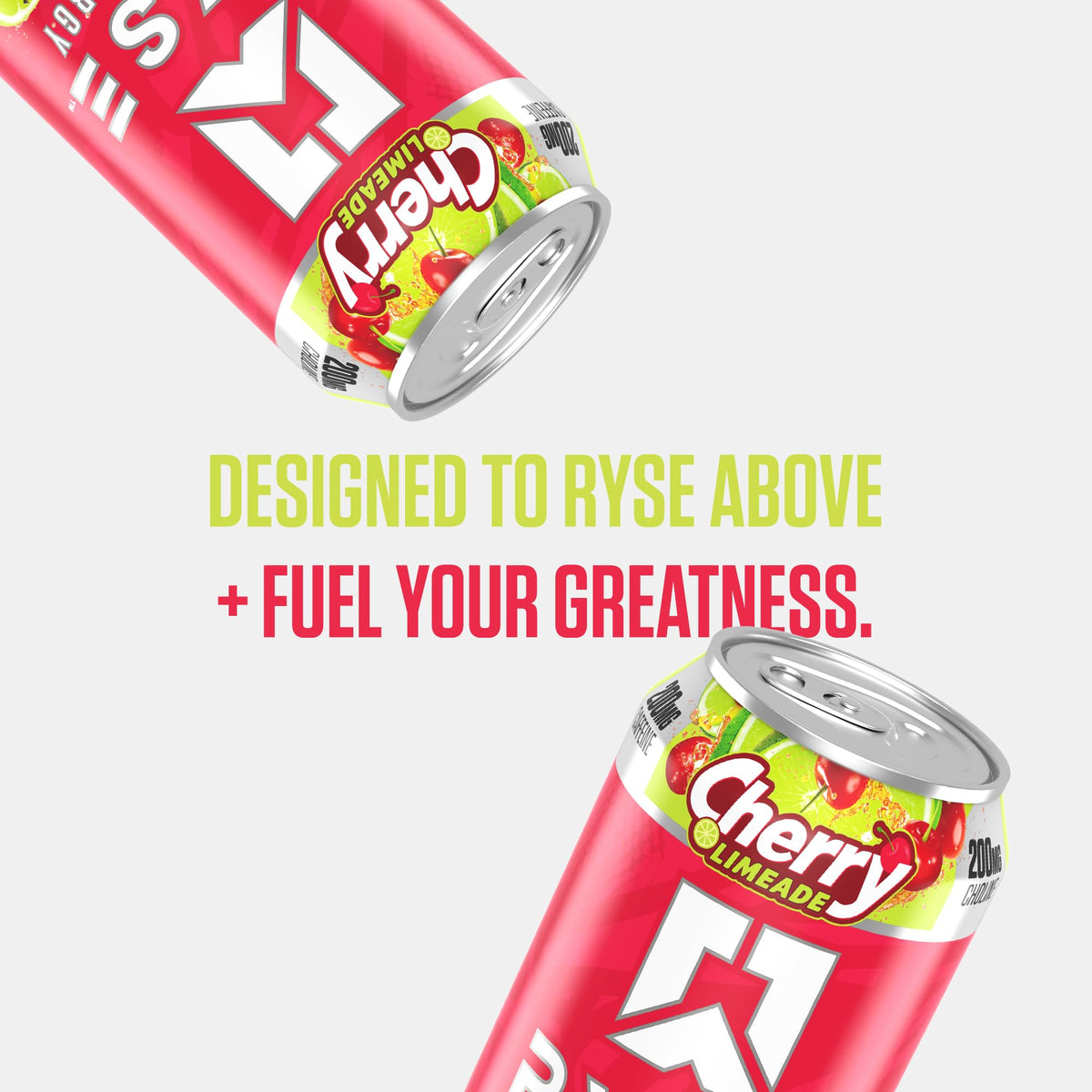 RYSE Fuel Energy Drink – Cherry Limeade | Sugar Free, Vegan, Gluten Free | 200mg Caffeine