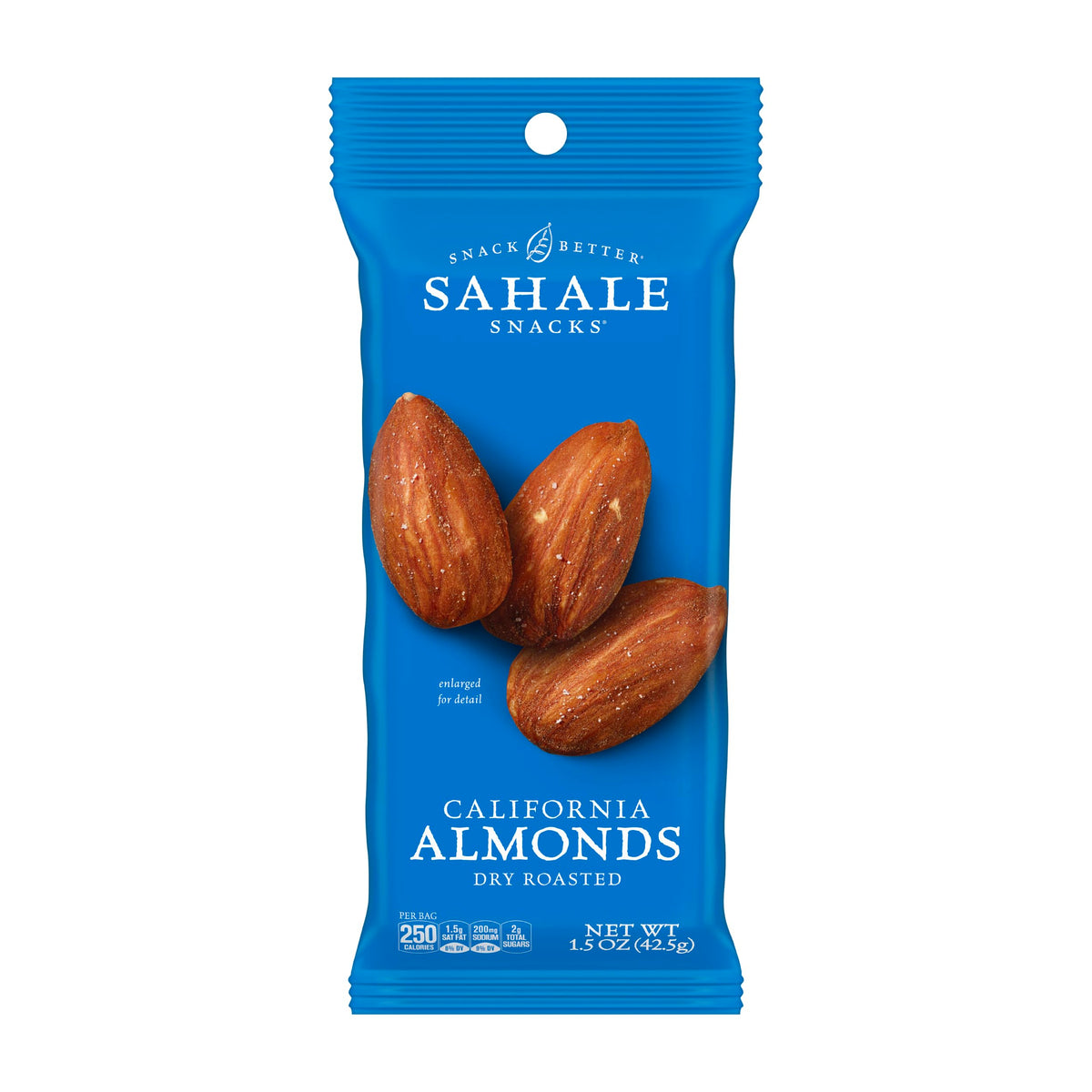 Sahale Snacks California Dry Roasted Almonds – Grab & Go 1.5 oz Pouches (18 Pack) – Non-GMO, Kosher, Gluten-Free