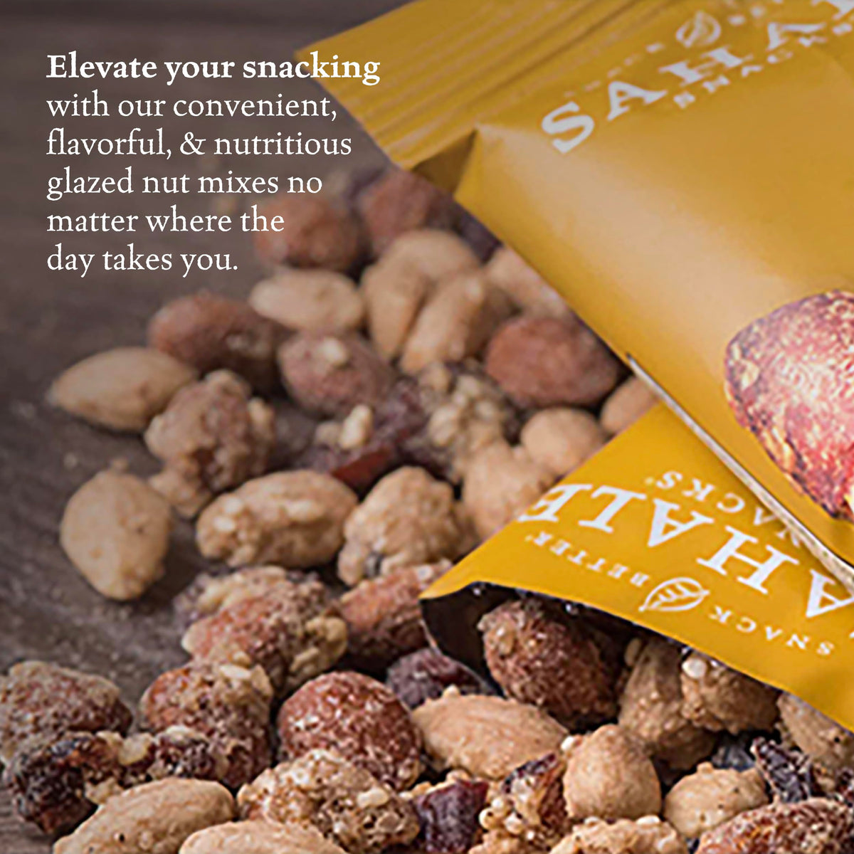 Sahale Snacks Honey Almonds Glazed Mix – 1.5 oz Grab & Go Bags, 18 Pack (Non-GMO, Kosher, Gluten-Free)