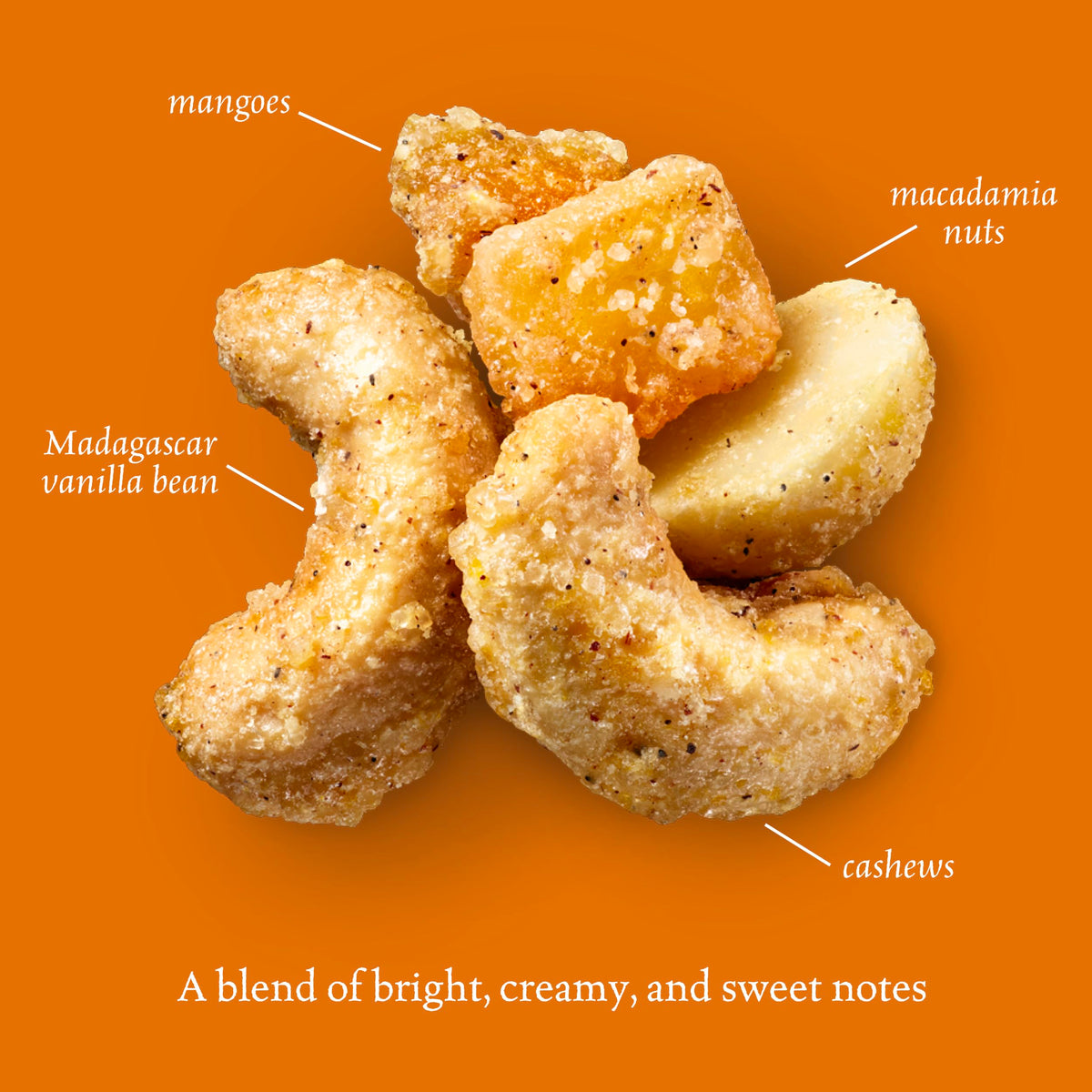 Sahale Snacks Tangerine Vanilla Cashew-Macadamia Glazed Mix – 4 oz Pouches (6 Pack) – Non-GMO, Kosher, Gluten-Free