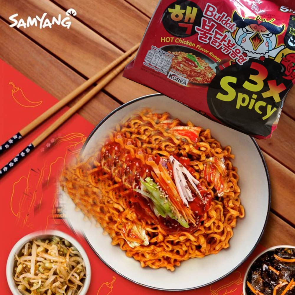 Samyang Hot Chicken Flavor Ramen Buldak 3X Spicy Instant Noodles | SAMYANG