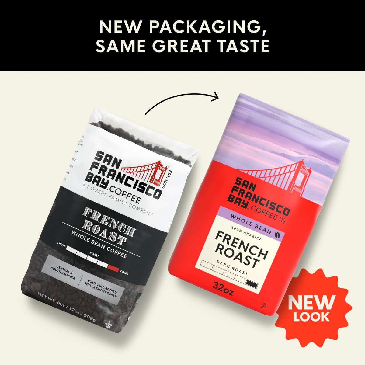 San Francisco Bay French Roast Coffee - Dark Roast Whole Bean, 2 lb