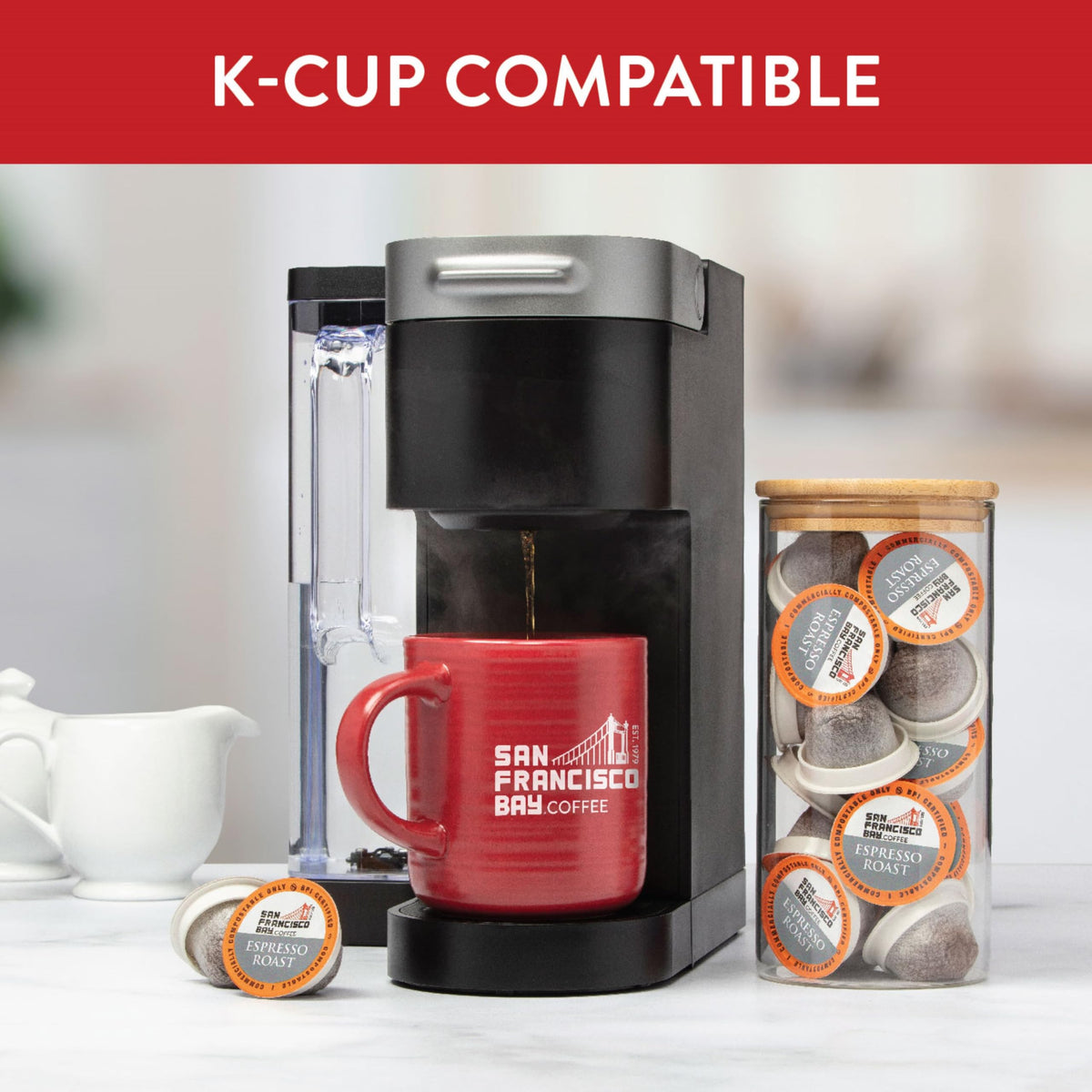 San Francisco Bay Espresso Roast Compostable OneCup Pods, 36 Ct — Keurig 2.0 Compatible