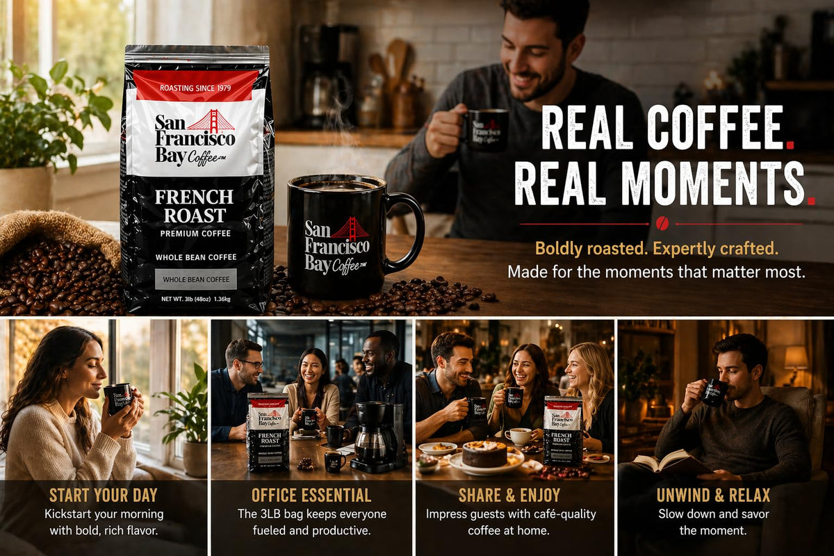 San Francisco Bay French Roast – 3 lb 100% Arabica Kosher Coffee | Gourmet Dark Roast