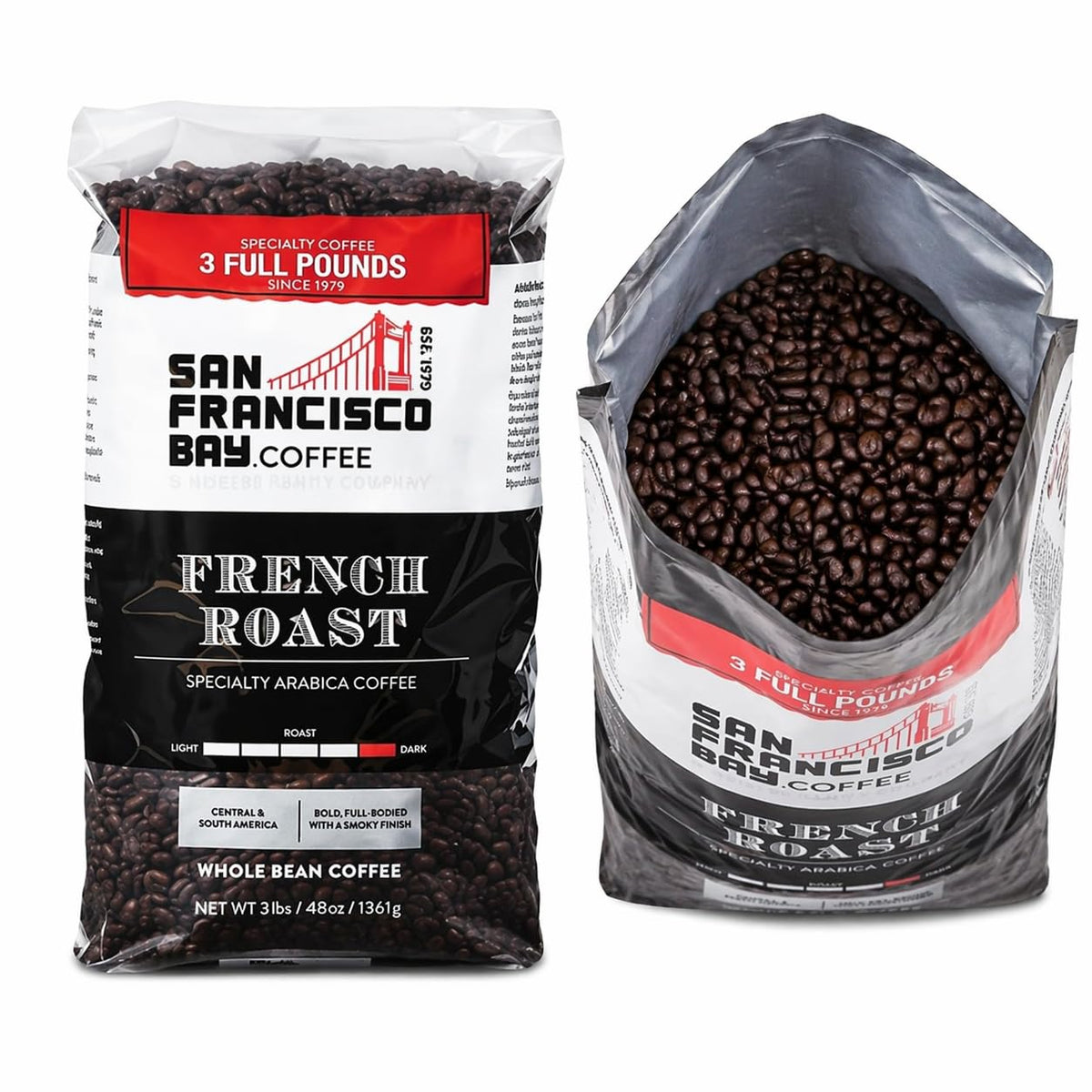 San Francisco Bay French Roast – 3 lb 100% Arabica Kosher Coffee | Gourmet Dark Roast