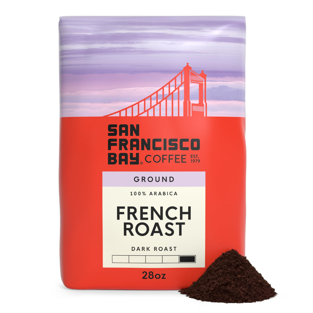 San Francisco Bay Ground Coffee, French Roast (28 oz) — Dark Roast Arabica