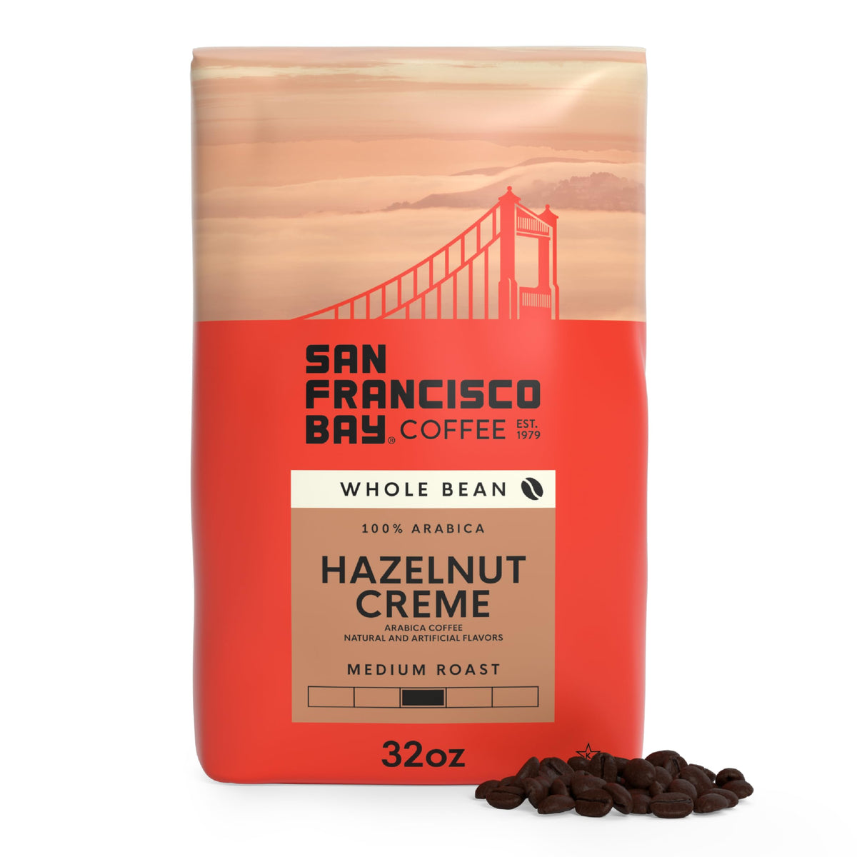 San Francisco Bay Hazelnut Creme Coffee - Flavored Medium Roast Whole Bean (2 lb)