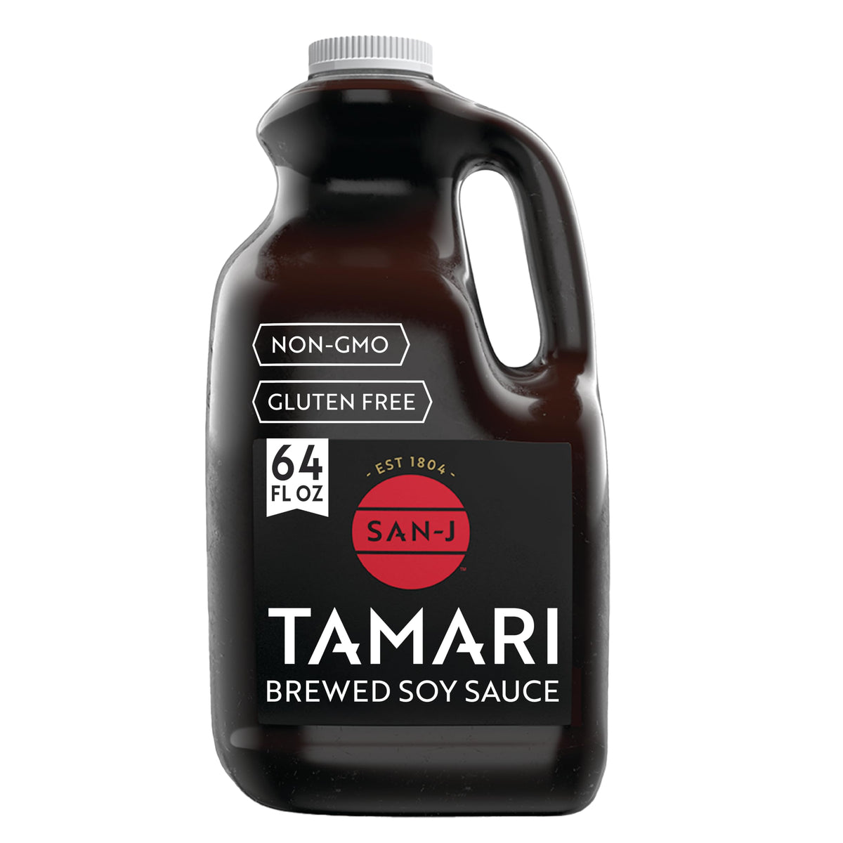 San-J Gluten Free Tamari Soy Sauce – Specially Brewed, 64 oz Bottle (100% Soy)