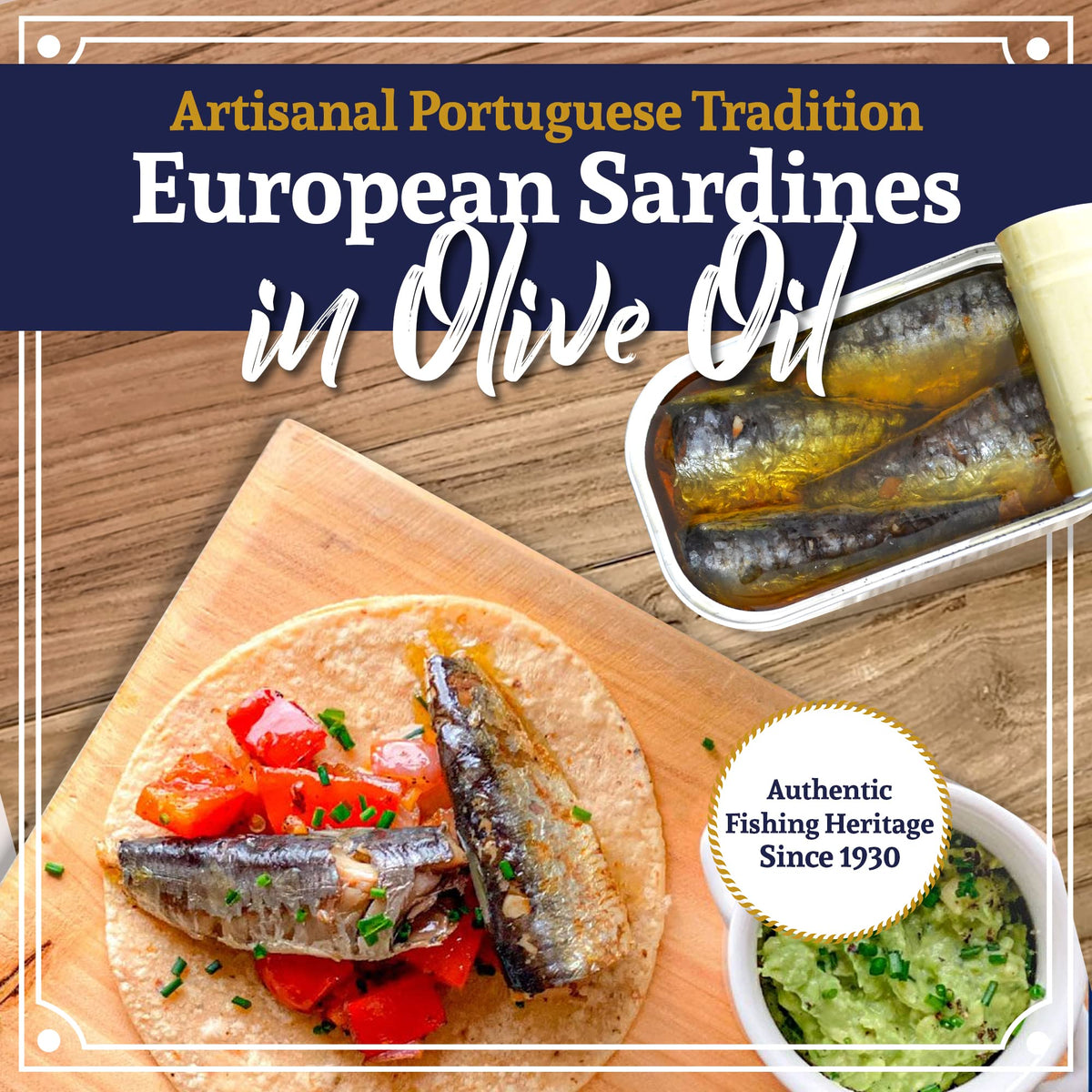 Santo Amaro Sardines in Olive Oil – Wild Caught, Hand-Packed in Portugal | Lightly Smoked, 21g Protein, Keto & Paleo