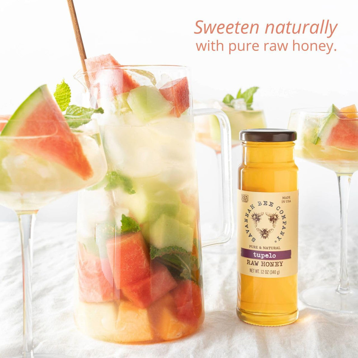 Savannah Bee Company Tupelo Honey — Pure, Raw, Monofloral Tupelo Honey 12 oz
