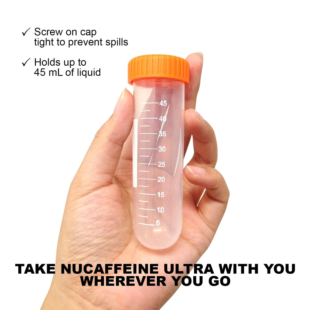nuCaffeine Ultra by SBH Labs – All-Natural Caffeine + B3 + Electrolytes | 94 Servings + To-Go Tube