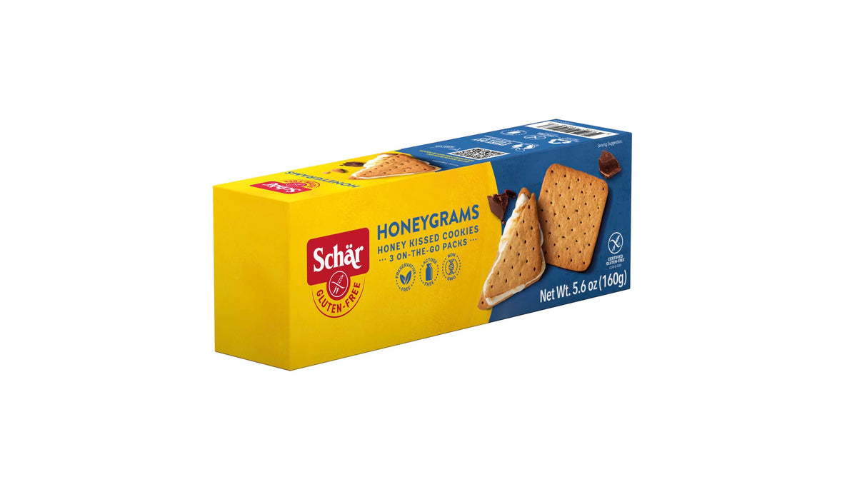 Schar Honeygram Crackers 6-Pack – Gluten-Free Honey-Infused Snack for S'mores & More