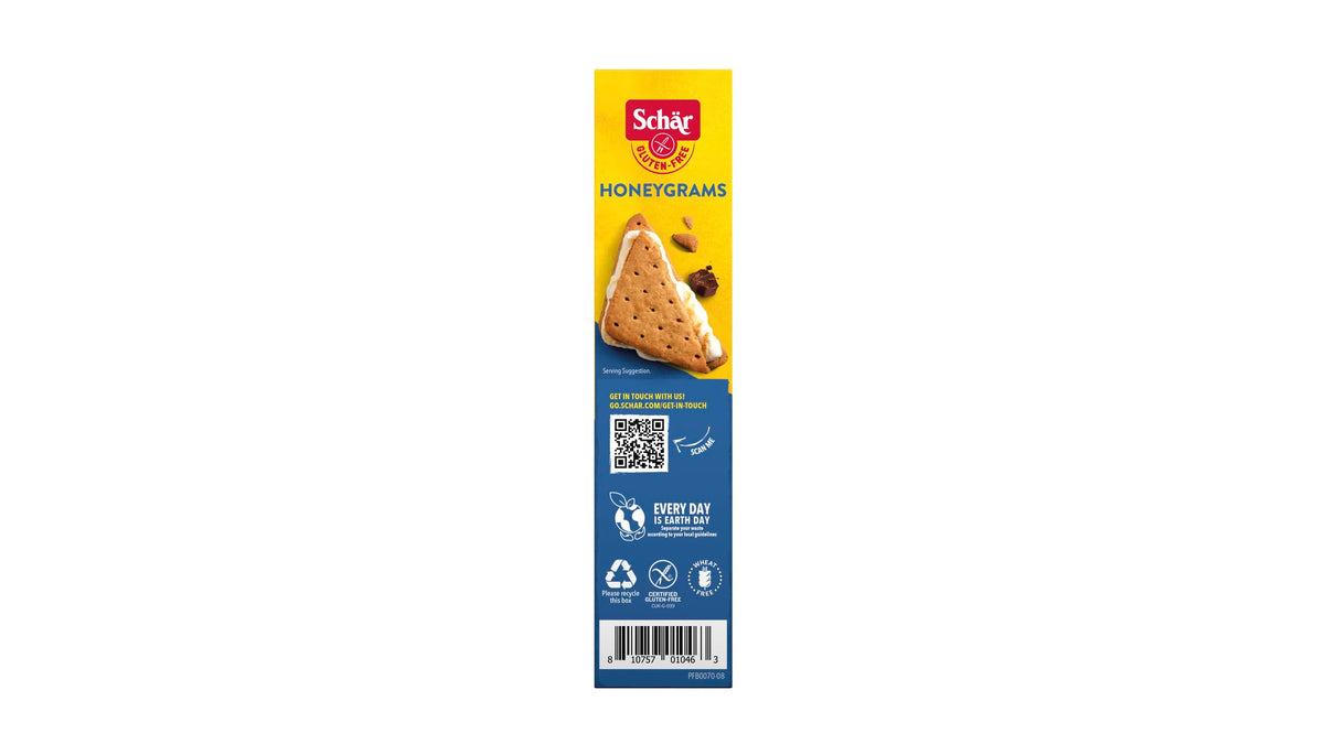 Schar Honeygram Crackers 6-Pack – Gluten-Free Honey-Infused Snack for S'mores & More
